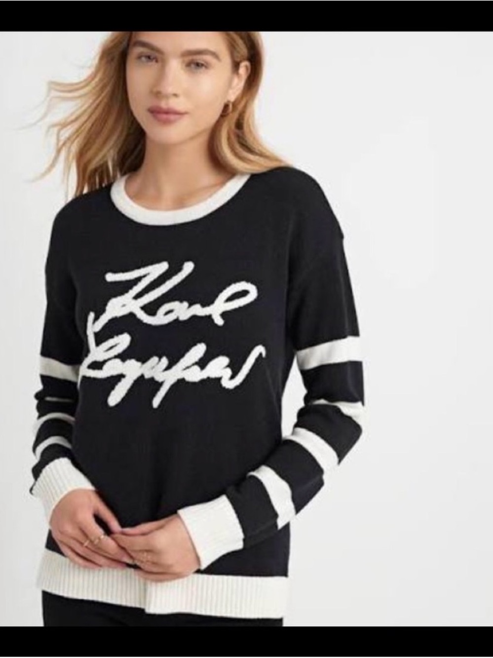 NWT Karl Lagerfeld Signature Sweater